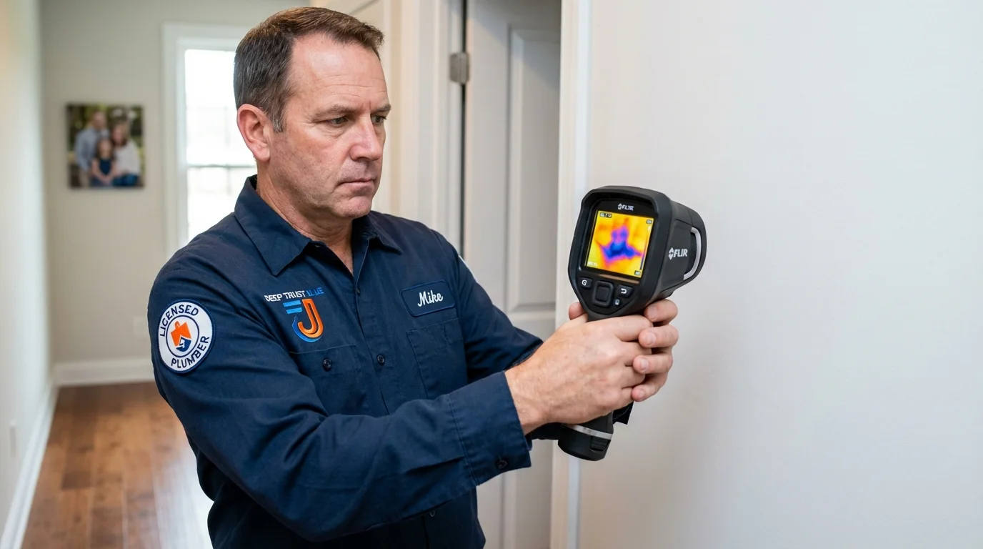 Thermal imaging leak detection by Johns Plumbing LLC in Edwardsburg